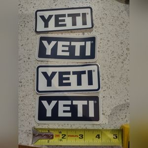 NWT Eight (8) Black & White YETI stickers